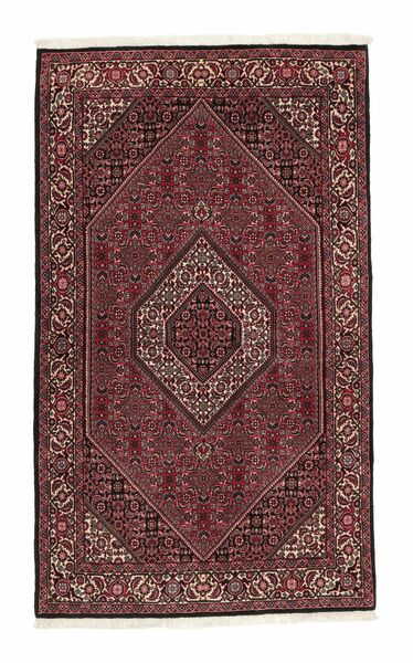 Bidjar Teppich 110X185 Schwarz/Dunkelrot Wolle, Persien/Iran