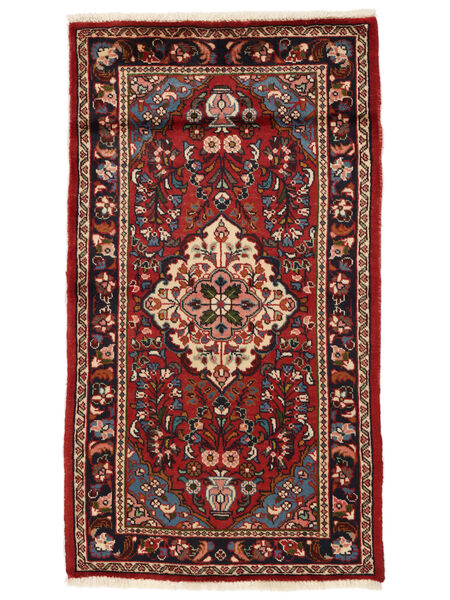 Alfombra Lillian 77X133 Negro/Rojo Oscuro (Lana, Persia/Irán)