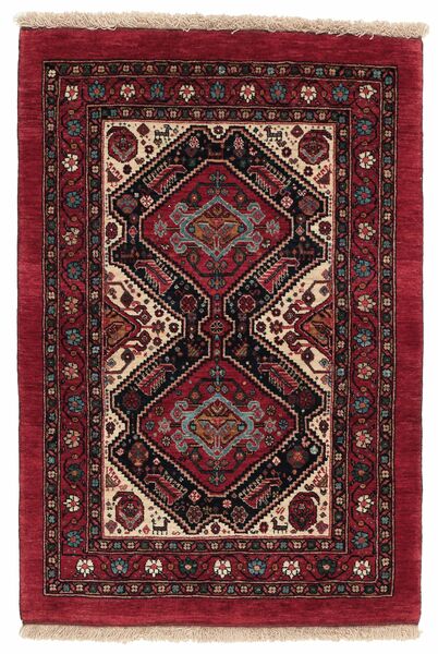  91X132 Medallion Small Gabbeh Kashkooli Rug Wool