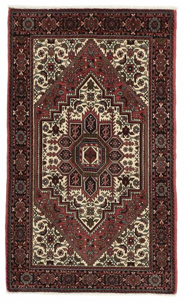 絨毯 ペルシャ ゴルトー 80X135 ブラック/ダークレッド (ウール, ペルシャ/イラン)