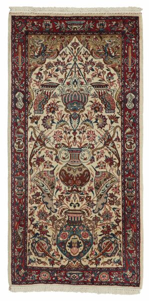 67X135 Sarouk Rug Oriental Black/Brown (Wool, Persia/Iran)