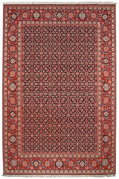 204X299 Täbriz 40 Raj Teppich Orientalischer Dunkelrot/Schwarz (Wolle, Persien/Iran)
