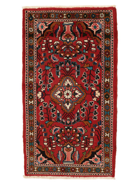 絨毯 ペルシャ リリアン 77X130 ダークレッド/ブラック (ウール, ペルシャ/イラン)
