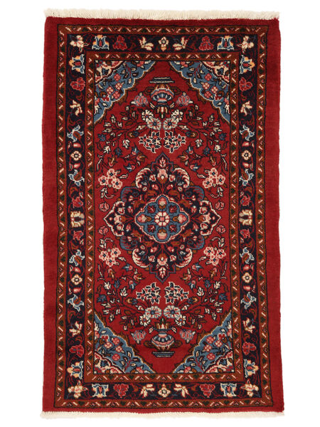 80X131 Lillian Rug Oriental Dark Red/Black (Wool, Persia/Iran) Carpetvista