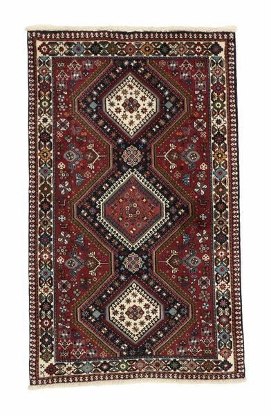 絨毯 ヤラメー 83X136 ブラック/茶色 (ウール, ペルシャ/イラン)