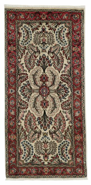  Sarouk Rug 65X138 Persian Wool Black/Brown Small