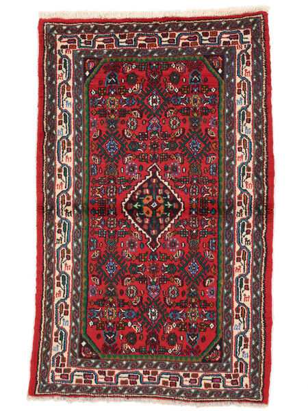 84X135 Tappeto Orientale Hamadan Rosso Scuro/Nero (Lana, Persia/Iran) Carpetvista