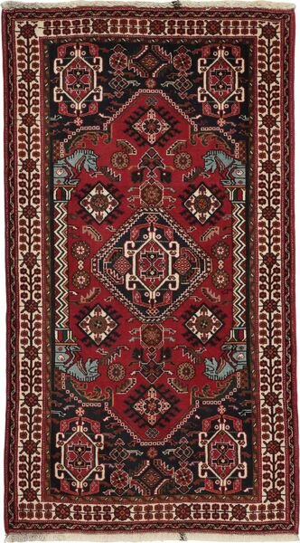 Alfombra Kashkooli 78X140 Negro/Rojo Oscuro (Lana, Persia/Irán)