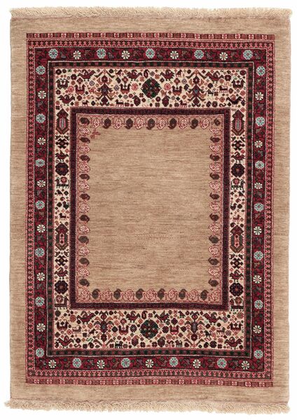  Perzisch Gabbeh Kashkuli Vloerkleed 104X144 Bruin/Donkerrood (Wol, Perzië/Iran)