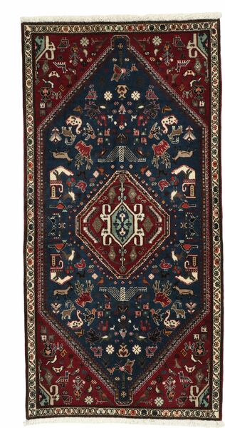  Oriental Qashqai Rug 70X144 Black/Brown Wool, Persia/Iran