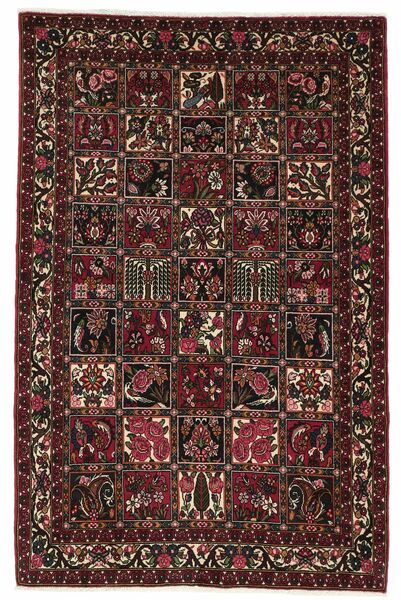  Persian Bakhtiari Fine Rug 102X146 Black/Dark Red (Wool, Persia/Iran)