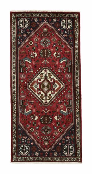 Qashqai Rug 78X146 Black/Dark Red Wool, Persia/Iran