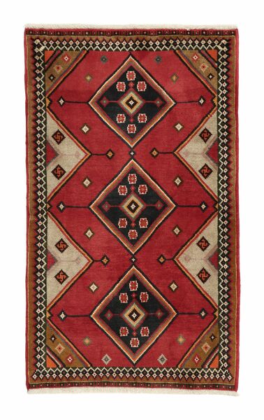  Oriental Shiraz Rug 87X147 Dark Red/Black Wool, Persia/Iran
