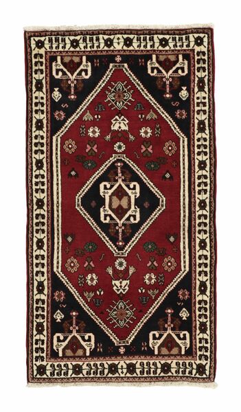 80X147 Qashqai Rug Oriental Black/Brown (Wool, Persia/Iran)