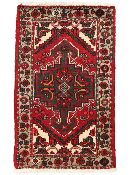  Orientalischer Hamadan Teppich 70X115 Dunkelrot/Schwarz Wolle, Persien/Iran Carpetvista