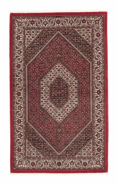 115X185 Alfombra Bidjar Con De Seda Oriental Rojo Oscuro/Negro (Lana, Persia/Irán)