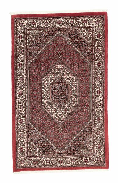  Orientalischer Bidjar Mit Seide Teppich 115X185 Dunkelrot/Schwarz Wolle, Persien/Iran