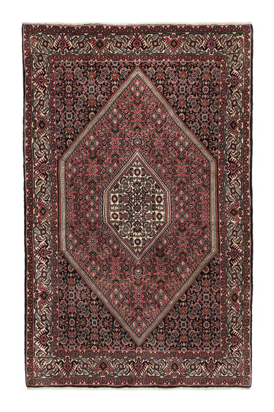 114X184 Bidjar Teppich Orientalischer Schwarz/Dunkelrot (Wolle, Persien/Iran)