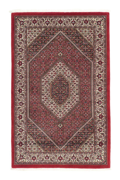  Persian Bidjar With Silk Rug 115X183 Dark Red/Black