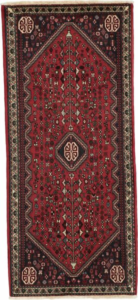 66X148 Alfombra Oriental Abadeh De Pasillo Negro/Rojo Oscuro (Lana, Persia/Irán)