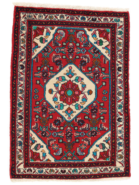 79X115 Hamadan Vloerkleed Oosters Donkerrood/Zwart (Wol, Perzië/Iran) Carpetvista