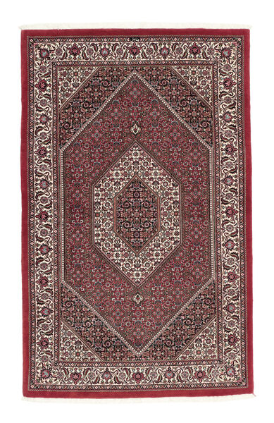 110X180 Bidjar With Silk Rug Oriental Dark Red/Black (Wool, Persia/Iran)