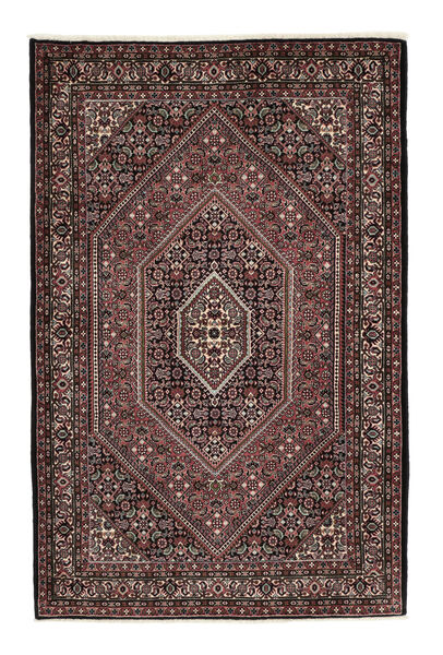 118X180 Bidjar Teppich Orientalischer Schwarz/Dunkelrot (Wolle, Persien/Iran)