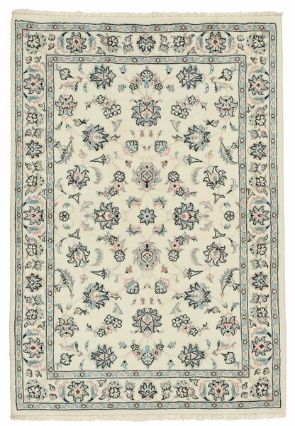  104X150 Nain 9La Sherkat Farsh Rug Green/Yellow Persia/Iran