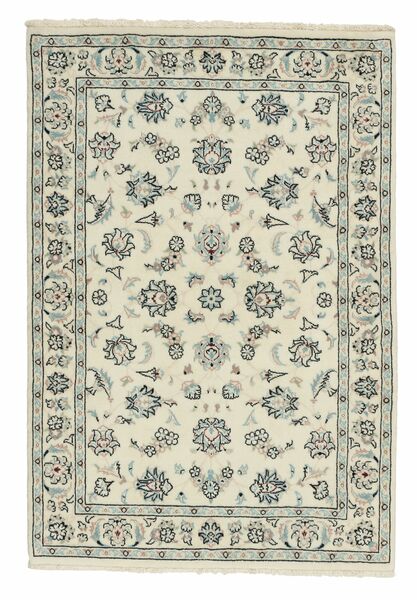  Persischer Nain 9La Sherkat Farsh Teppich 104X150 Grün/Gelb