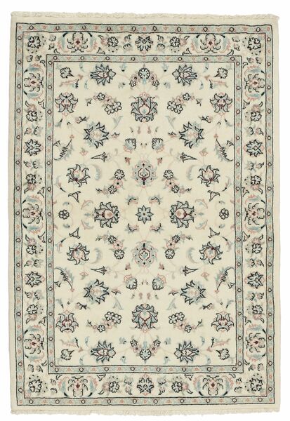 102X150 Nain 9La Sherkat Farsh Rug Oriental Green/Yellow (Wool, Persia/Iran)