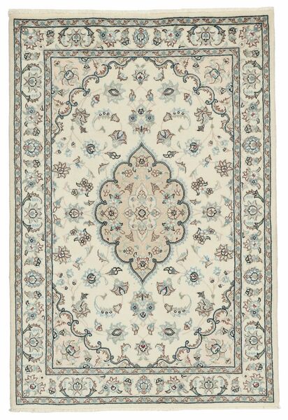 Nain 9La Sherkat Farsh Teppich 100X150 Grün/Gelb Wolle, Persien/Iran