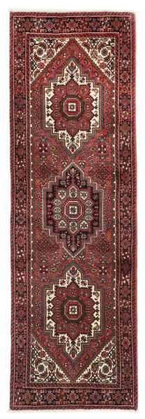 絨毯 ゴルトー 55X180 廊下 カーペット ブラック/ダークレッド (ウール, ペルシャ/イラン)