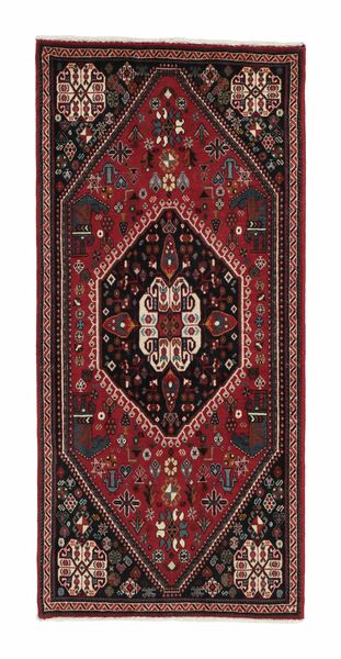 Tappeto Ghashghai 72X150 Nero/Rosso Scuro (Lana, Persia/Iran)