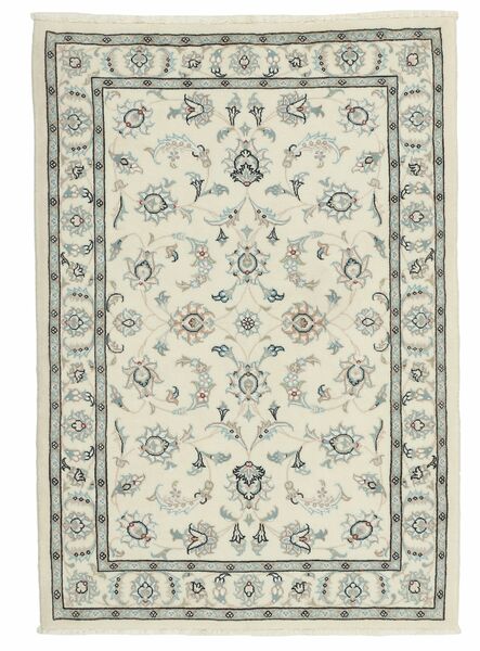 Nain 9La Sherkat Farsh Rug 105X150 Green/Yellow Wool, Persia/Iran