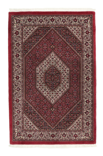 Alfombra Persa Bidjar Con De Seda 115X178 Negro/Rojo Oscuro (Lana, Persia/Irán)