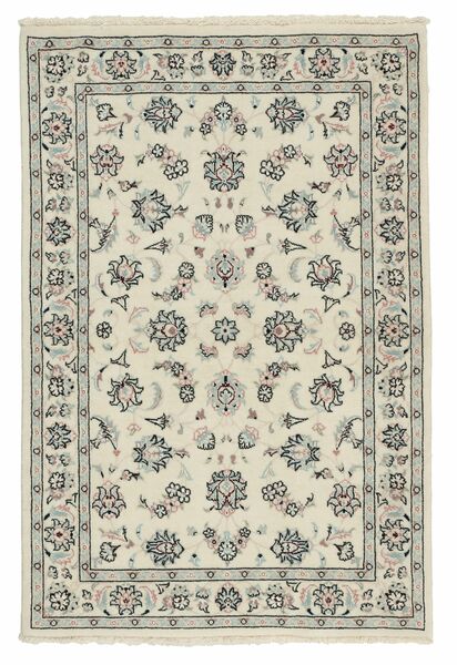 100X150 Nain 9La Sherkat Farsh Teppich Orientalischer Gelb/Grün (Wolle, Persien/Iran)