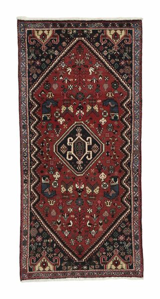  Qashqai Rug 70X150 Persian Wool Black/Dark Red Small