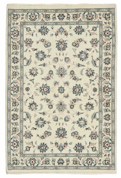  Persischer Nain 9La Sherkat Farsh Teppich 105X150 Grün/Grau (Wolle, Persien/Iran)