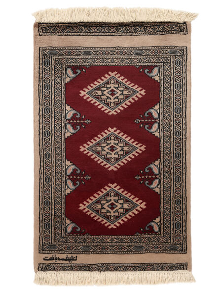 Pakistan Bokhara 2Ply Vloerkleed 60X95 Zwart/Bruin Wol, Pakistan Carpetvista