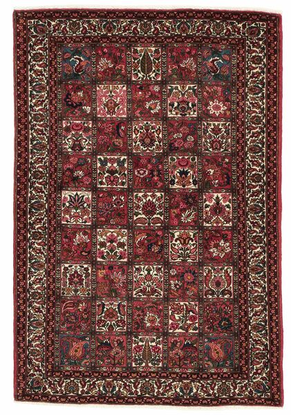  100X150 Bakhtiari Fine Rug Black/Dark Red Persia/Iran