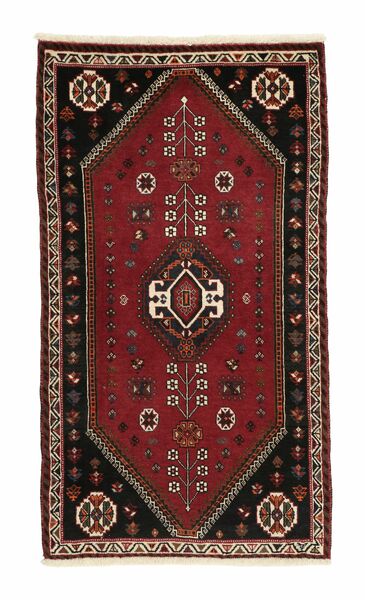  Persian Shiraz Rug 85X150 Black/Dark Red