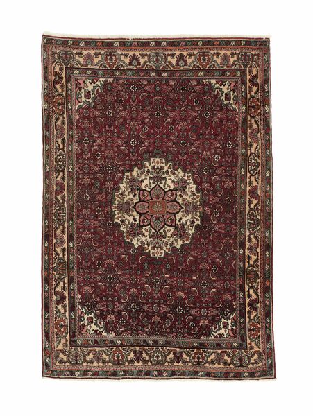 105X150 絨毯 オリエンタル ビジャー ブラック/茶色 (ウール, ペルシャ/イラン)