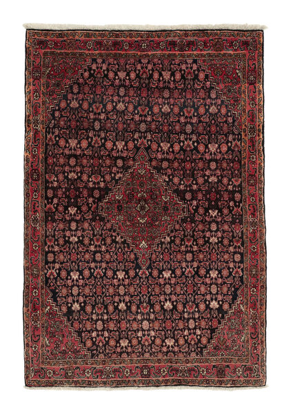 110X168 Tapete Bijar Oriental Preto/Vermelho Escuro (Lã, Pérsia/Irão)