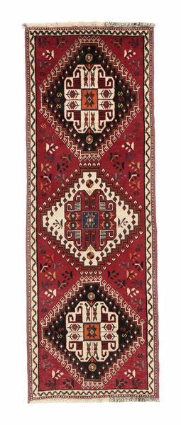  Oriental Shiraz Rug 58X168 Runner
 Dark Red/Black Wool, Persia/Iran