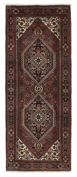 63X160 絨毯 ゴルトー オリエンタル 廊下 カーペット ブラック/茶色 (ウール, ペルシャ/イラン)