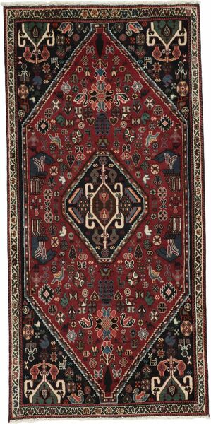 Alfombra Gashgai 72X150 Negro/Rojo Oscuro (Lana, Persia/Irán)