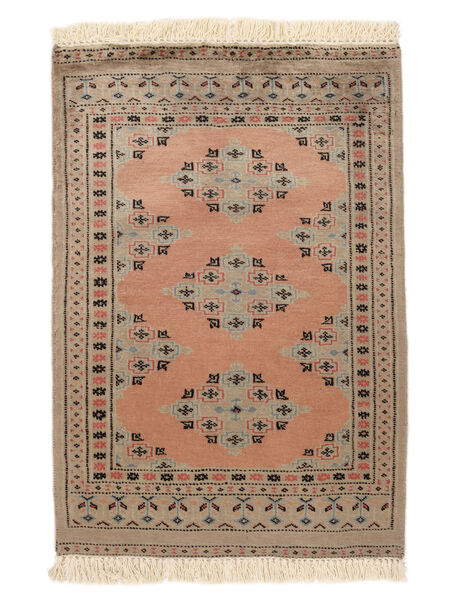62X88 Pakistan Buchara 2Ply Teppich Orientalischer Braun/Beige (Wolle, Pakistan) Carpetvista
