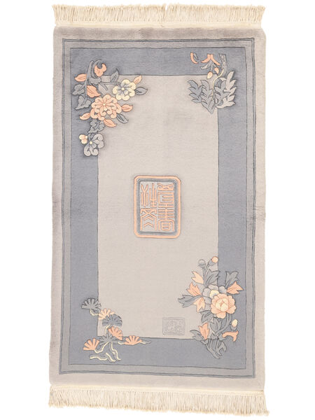 91X152 Tapete Oriental China 90 Line Laranja/Cinzento (Lã, China) Carpetvista