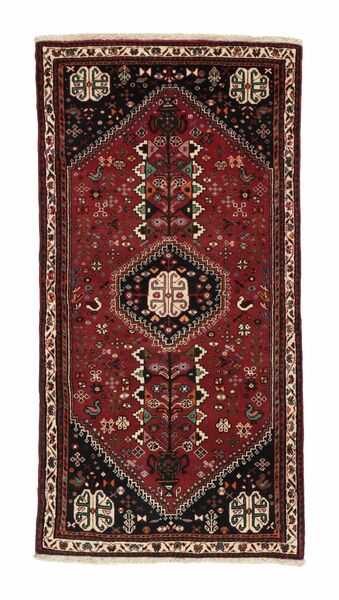  78X150 Qashqai Rug Black/Dark Red Persia/Iran