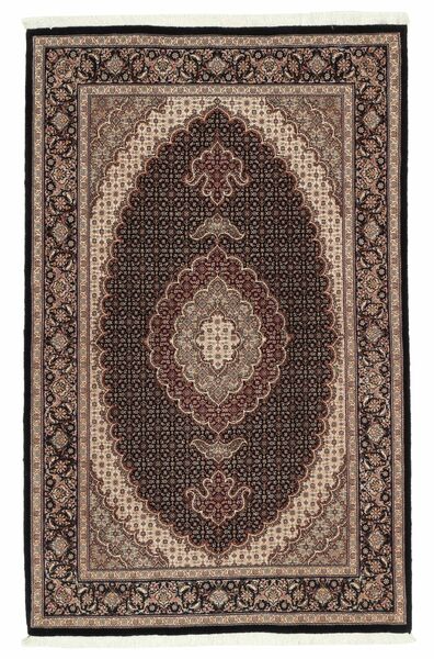 Täbriz 50 Raj Teppich 100X162 Braun/Schwarz Wolle, Persien/Iran